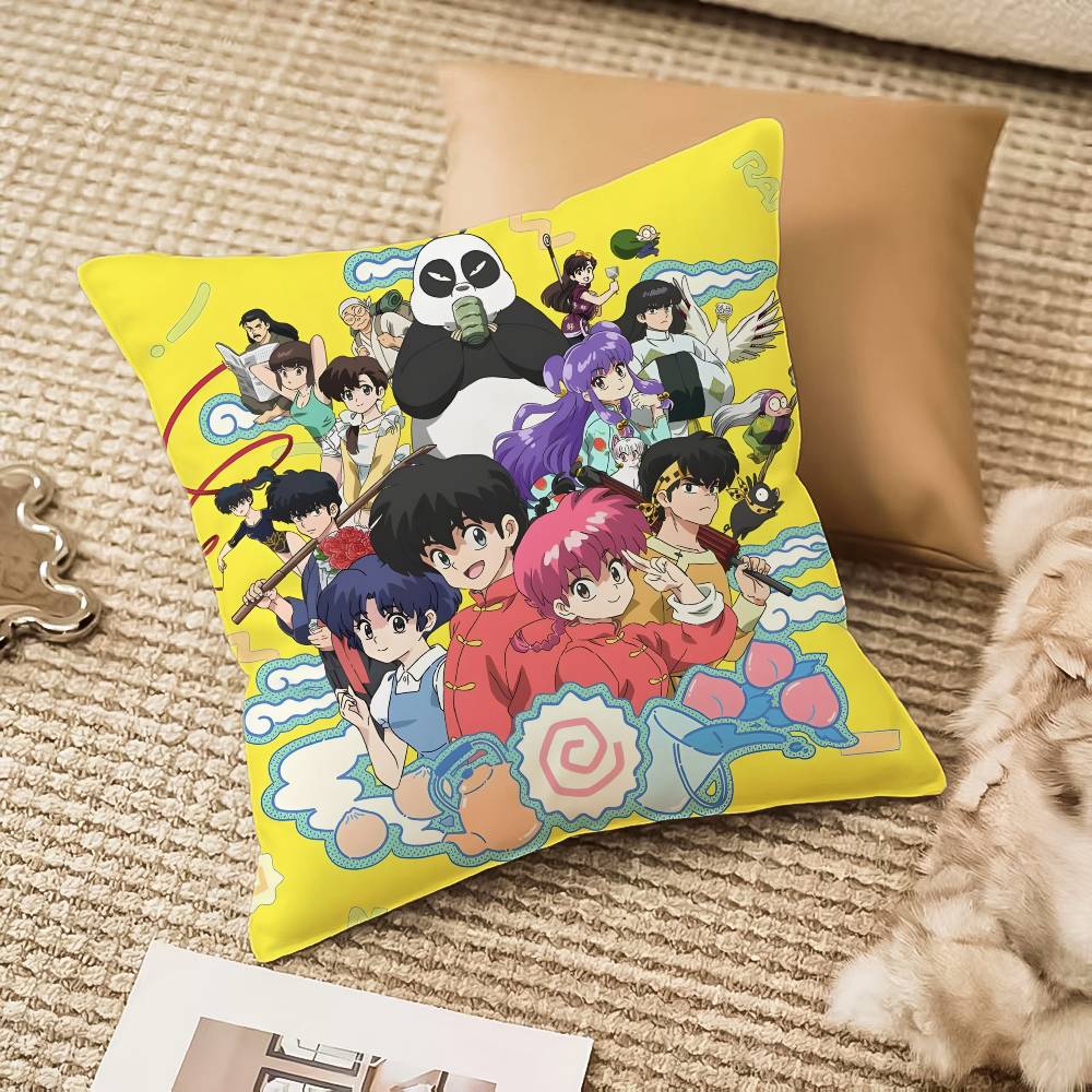 Anime R-Ranma Pillow Case Anti-dustmite Invisible Zipper Sofa Bed