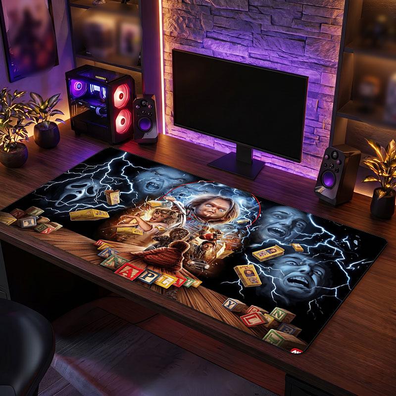 Big Mouse PadChild's Play Chucky Tiffany Extended Soft Desk Mat Gaming Office Computer Table Decor Mat