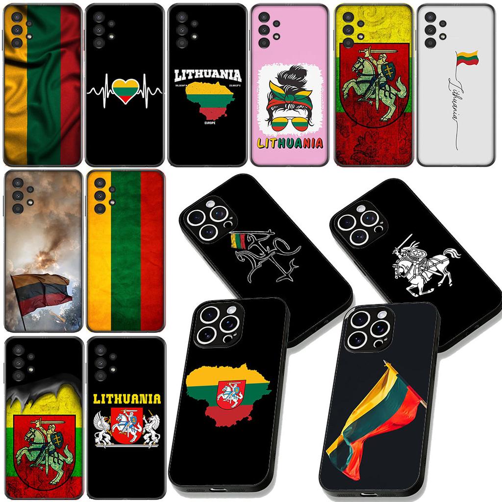 Litauen Flagge Schutzhülle für Apple iPhone 16 17 Air 14 15 Pro Max Plus 16+ 16E 14+ ProMax Handyhülle