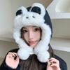 Cute Cartoon Warm Ear Protection Hat Face Enhancing Small Hat Windproof Hood for Girls