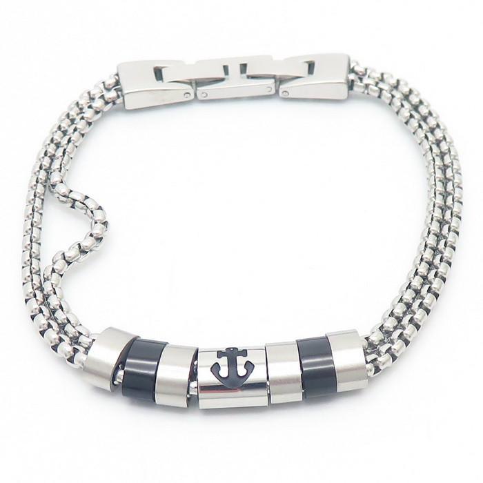 Double -Buckled Jewelry Buckle Couple Titanium Steel Element Bracelet