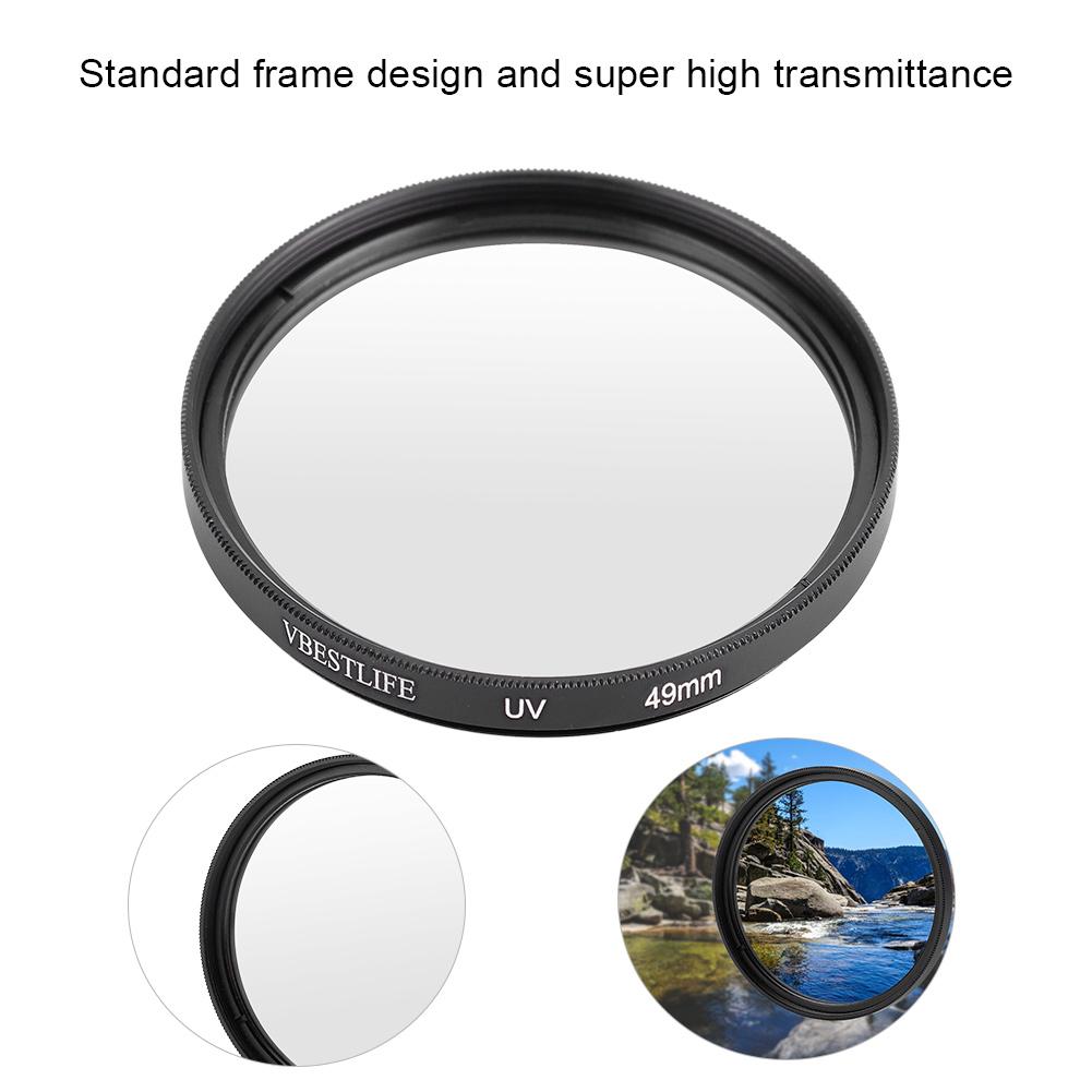 VBESTLIFE Univesal   Slim UV Filter Lens  ing Filters For   Cameras 49mm