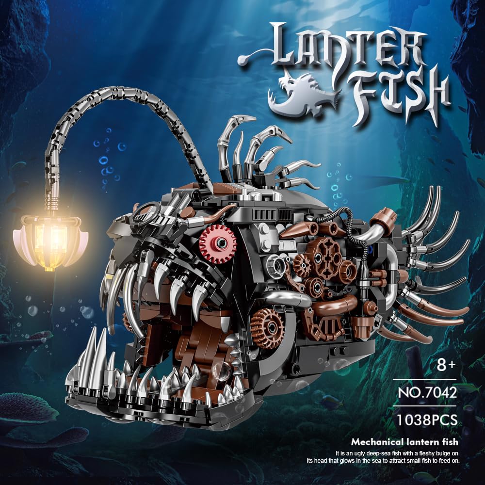 High-Quality 1038Pcs High-Quality Mechanical High-Quality Series High-Quality Lantern High-Quality Fish High-Quality Building High-Quality Blocks