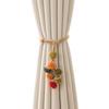 Fruit Ornament Adjustable Pumpkin Curtain Tieback Fruit Cartoon Hanging Ball Tieback with Tessel Curtain Binding Bedroom