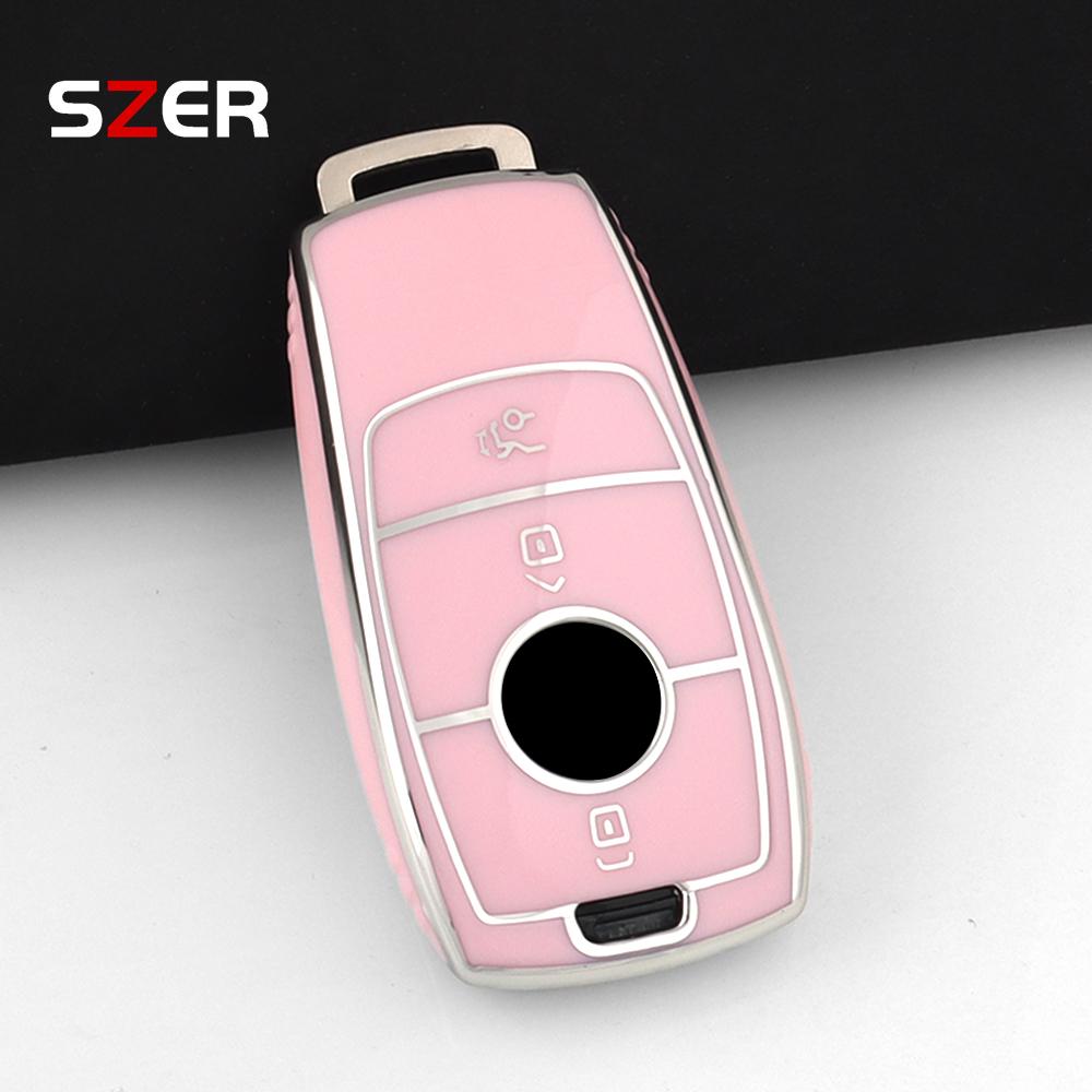 New Tpu Car Key Case Cover Bag For Mercedes Benz A C E S G Class Glc Cle Cla Glb Gls W177 W205 W213 W222 X167 Amg Fob Keychain