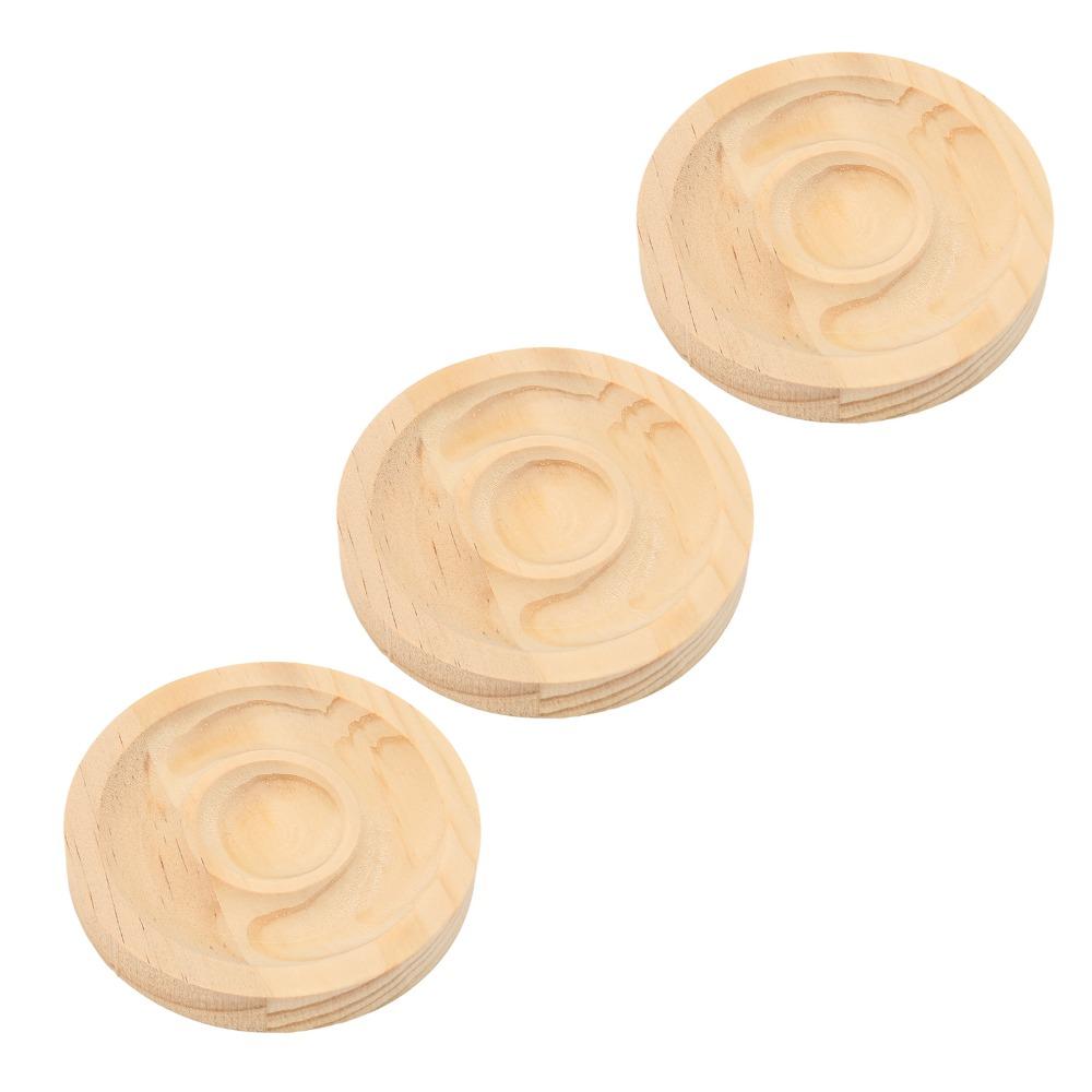 5pcs Solid Wood Bracelet Display Tray Round Shape Jewelry Organizer Tray For Bracelets