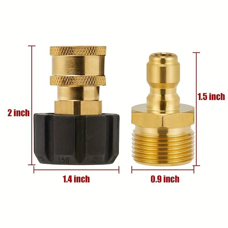 M22 14mm/15mm to 1/4" Quick Connect Adapters, 5000PSI High-Pressure Kit for Hose & Gun Accessories