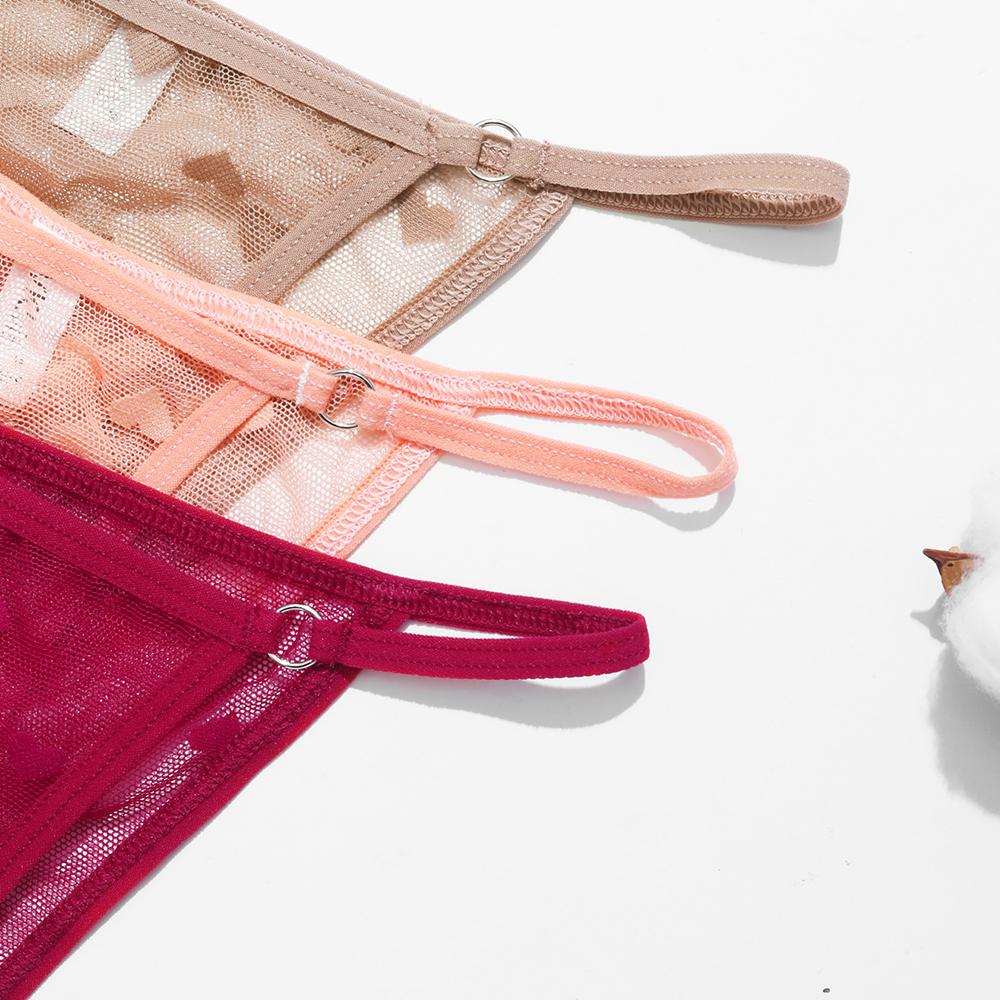 Sexy Lace Thong Women Low Waist Panties Transparent G String Thongs T-Back Underwear Female Solid Intimates Lingerie