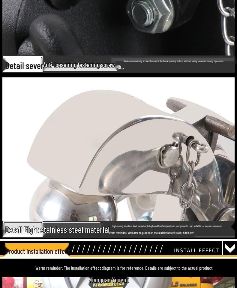 Toyota FJ Cruiser Prado Modified Trailer Tow Hook Tiger Head Bracket