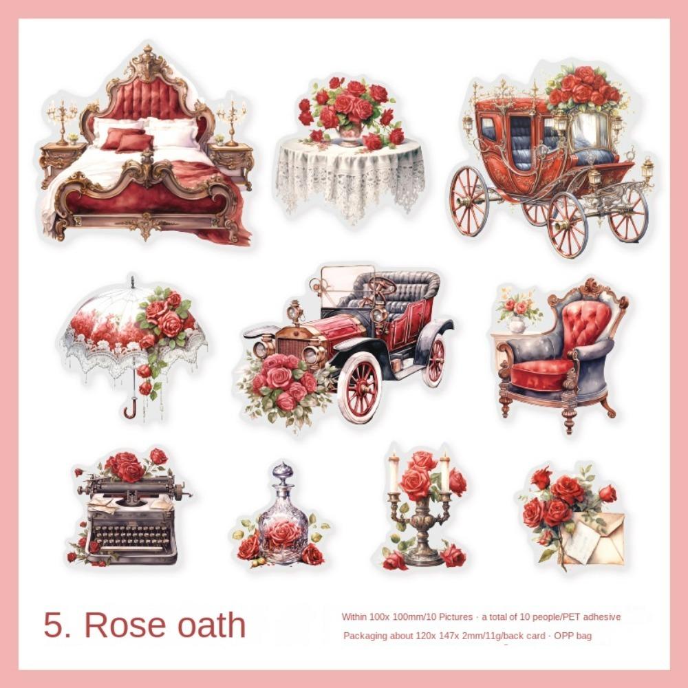 6Styles each20pcs Colorful Stickers Vintage Vintage Stickers Floral Stickers  Journal