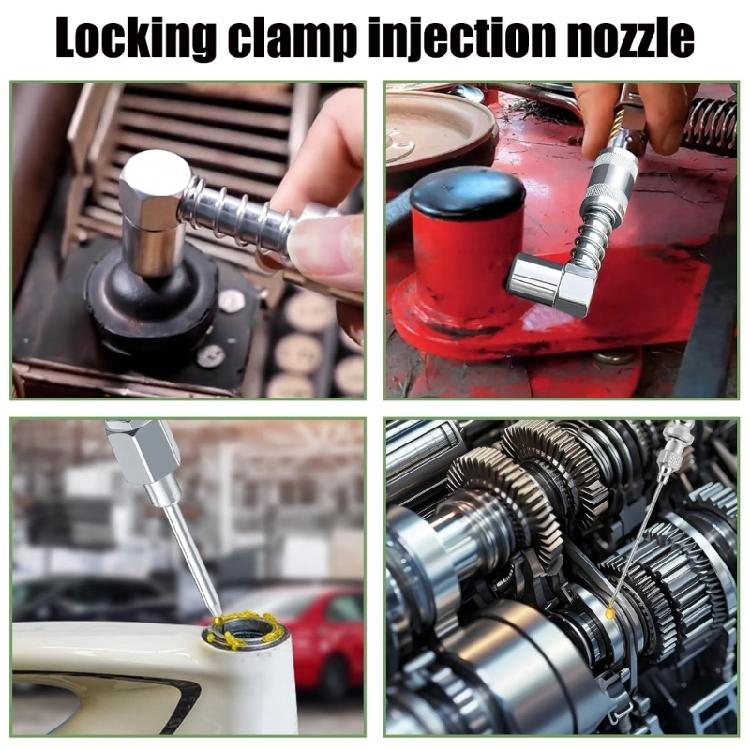 Industrial Grease Needle Nozzle Couplers Set for Hard Reach Areas Efficient Lubrication Mechanical Fittings Repair Shops
