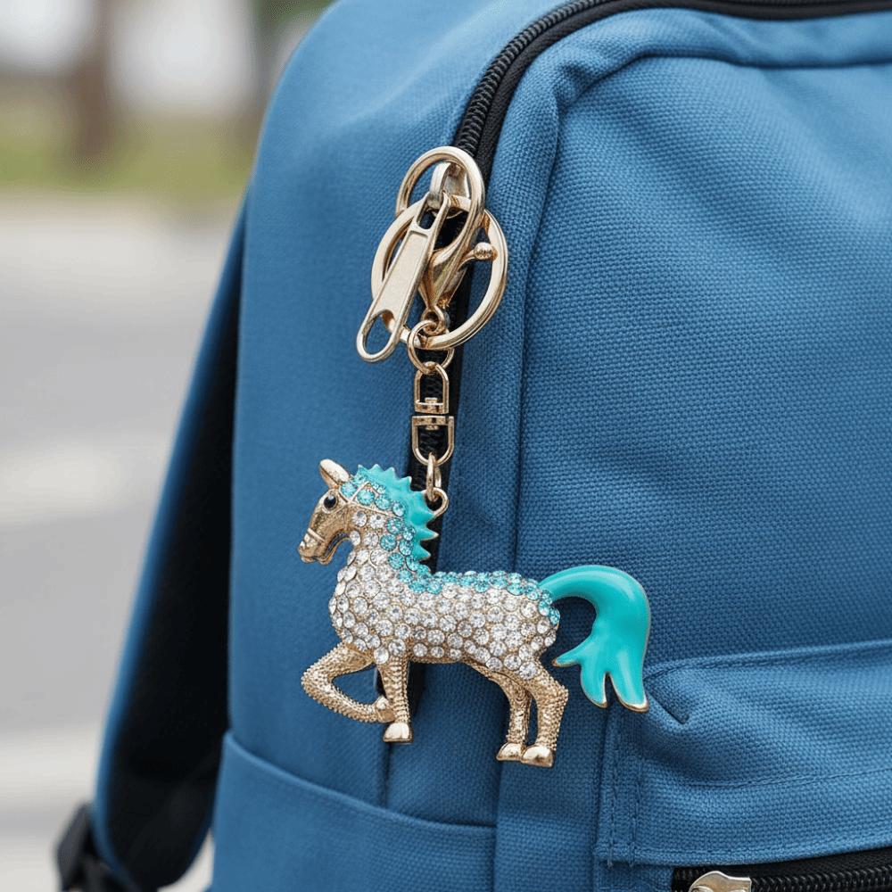 Colorful Horse KeyChain Metal HandBag Pendant Decorative Horse Pendant Keychain  New Year Gift