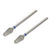 2pcs Nail Art Drill Bits Rough Surfaces Remove Dead Skin Nail Polishing Heads for Nail Grinding Machine Blue