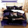 Conjunto de Cama Personalizado com Nome Quarta-feira 3 Peças Capa de Edredom Fechamento Inclui 1 Capa de Edredom e 2 Fronhas, Macio e Confortável para Todas as Estações.