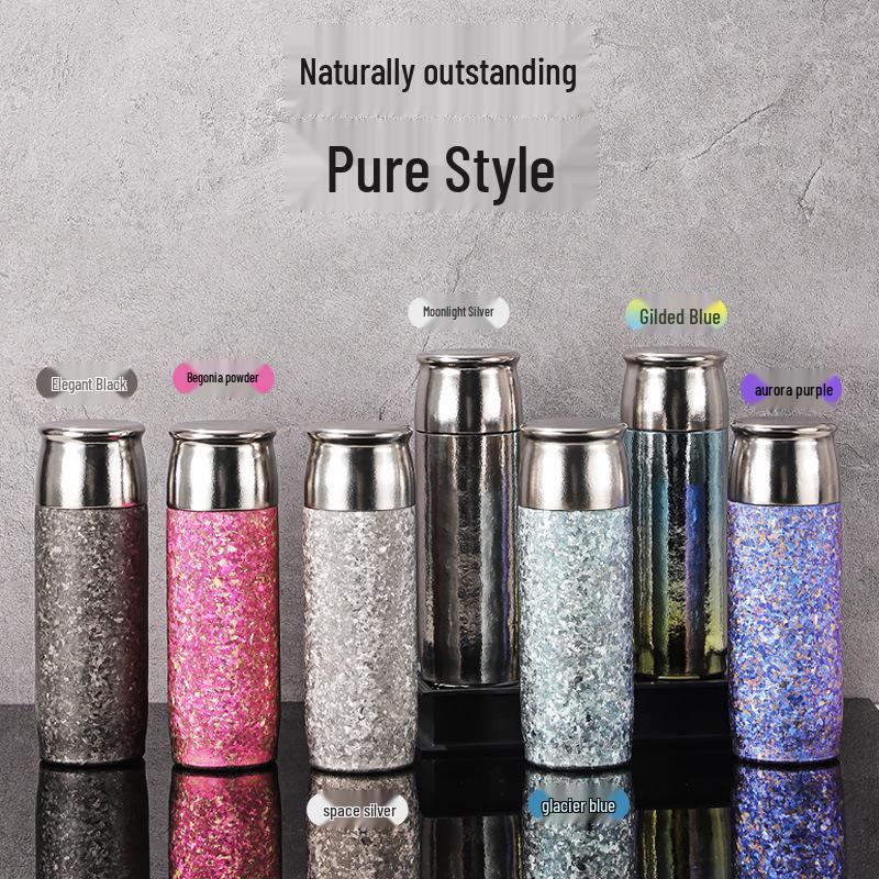 Pure Titanium Vacuum Insulated Tea Cup with Dual-Layer and Tea Separation Feature