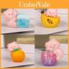 Fruit Pig Resin Craft Car Decor Cute Tabletop Figurine For Gifts And Collectors