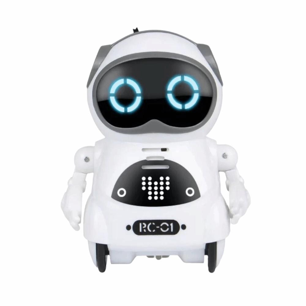 Plastic Pocket Robot White Talking Robot Portable AI Companion Robot  For Kids