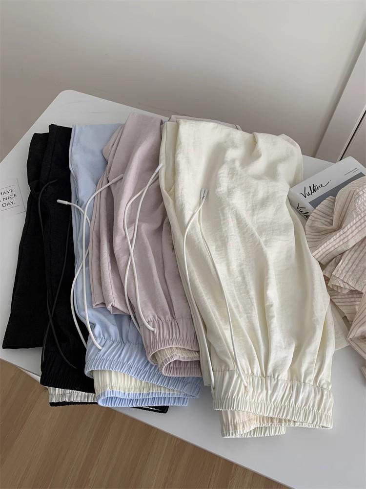 Plus Size Women's Cream Slimming Wide Leg Pants - Milk Skin Paper Fabric