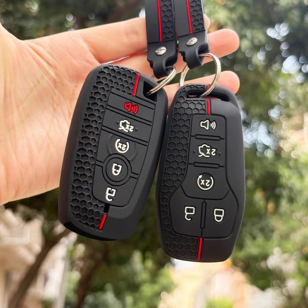 Keychain Protection For Ford Mustang Fusion Explorer Ka Focus S-Max Fiesta Silicone Car Key Case Cover Accessories