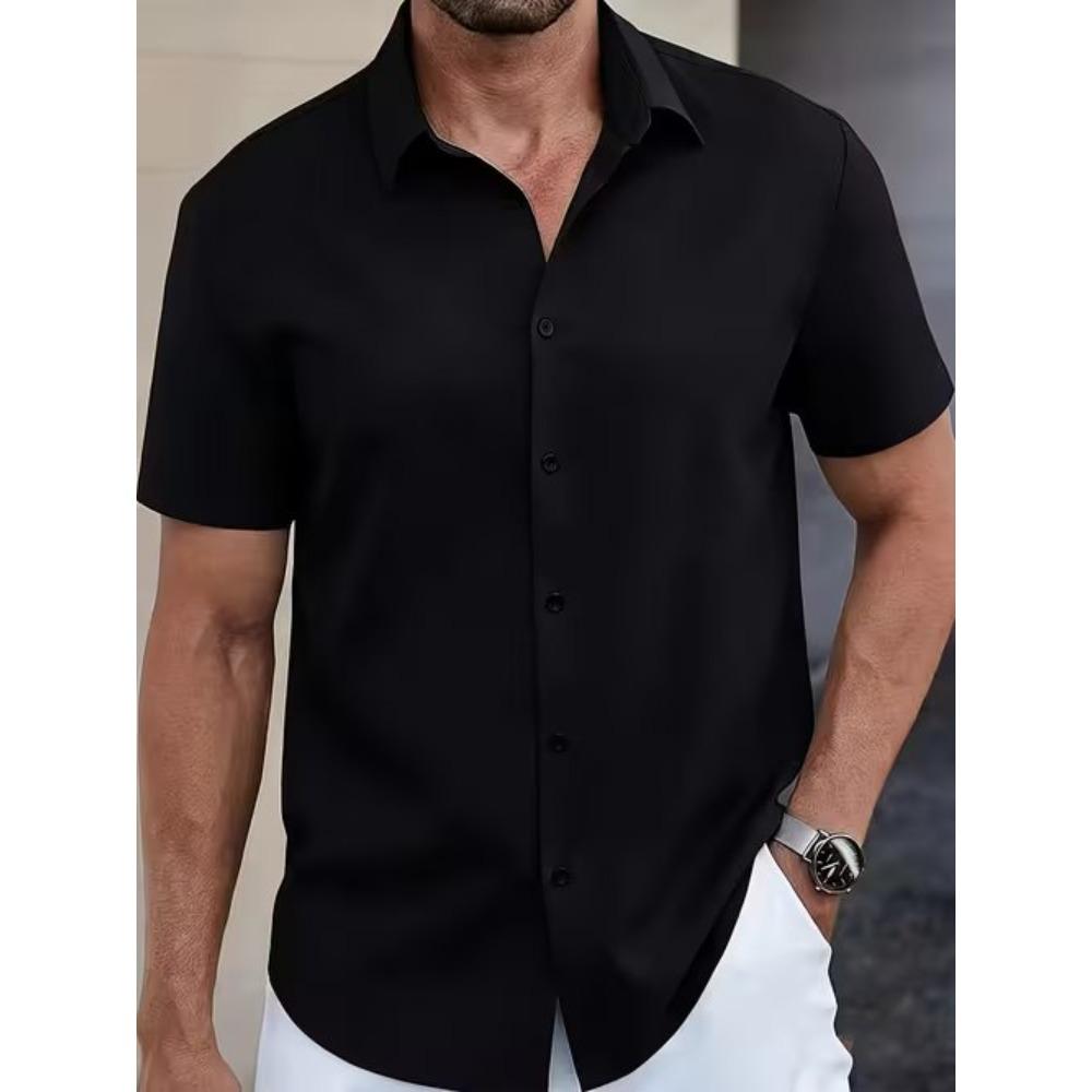Men's Simple Pattern 3D Print Shirt Button Up Shirt Casual Shirt Summer Shirt Short Sleeve Daily Vacation Clothing