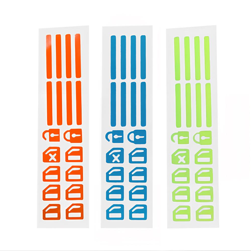 1/2PCS Car Styling Window Switch Luminous Stickers Nighting Glowing Button Auto Stickers Universal Green Orange Blue
