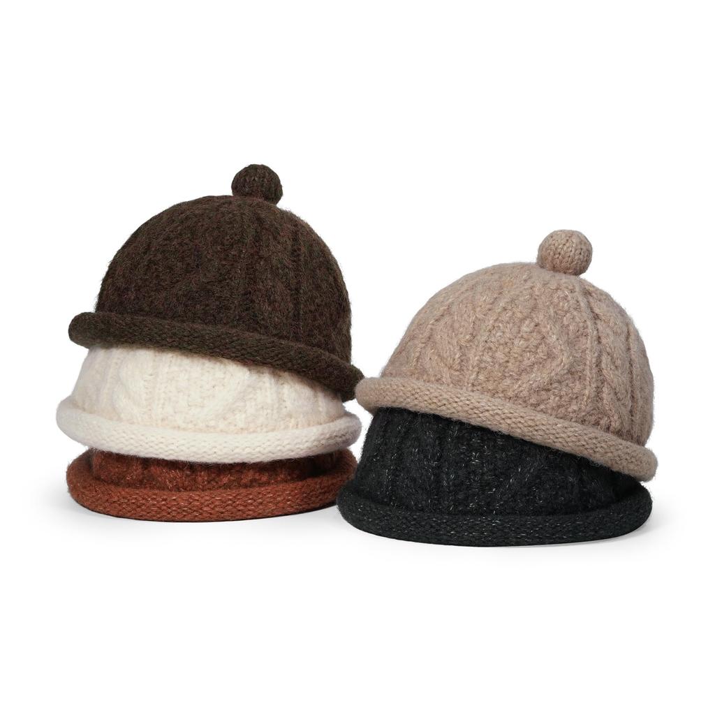 CROOGO Cute Knit Roll Brimless Hat for Fall and Warm Wool Perfect for Outdoors and Burnt Orange Cap, Winter, Beanie, Unisex, Round, Brimless, Travel,