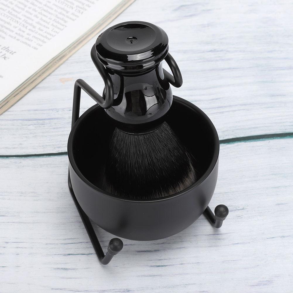 3Pcs Set Professional Men Beard Shaving Tool Stand Holder Hair Brush Soap Bowl(3Pcs )
