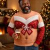 Unisex Long Sleeve Crewneck Casual Top with Christmas Holiday Print for Men and Women