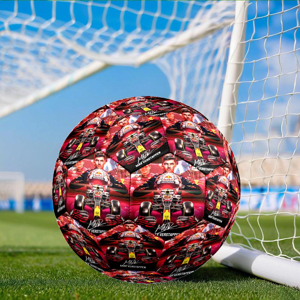 Racing Legend In Flames Soccer Ball Size 5 Soccer Ball, Machine-stitched, Soft and Comfortable, Suitable for Training and Matches Fan Gift