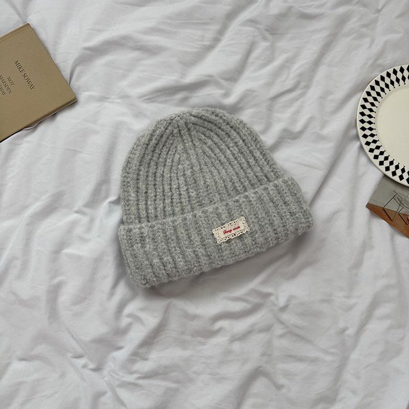 Women's Winter Wool Knit Hat with Lace Label - Classic, Fashionable Cold Protection