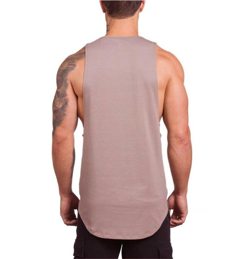 Muscleguys Marca Canottiere Casual Larghe da Fitness da Uomo Moda Estiva Scollate sui Lati Senza Maniche Palestra Active Muscolo