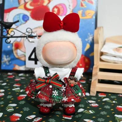 Snugly Christmas Plush Clothes Set for 17cm Plush Dolls, Includes Clothes Only, Dress-Up Clothes Set, Compatible with First and Second Generation