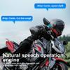 Motorradhelm-Gegensprechanlage, Headset, Stereo, Bluetooth, Freisprecheinrichtung, IPX67, wasserdicht, dreifarbiges Umgebungslicht, 1000 Stunden langer Standby