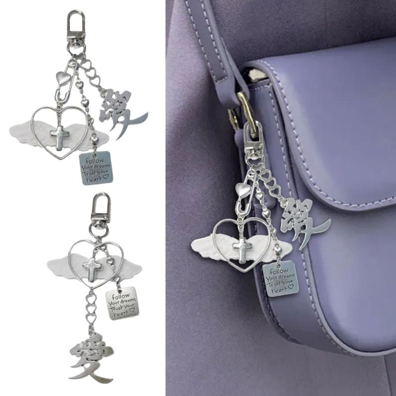 Versatile Crosses and Bowknot Keychain Portable Accessory Convenient for Key or As A Bag Charm for Added Styles