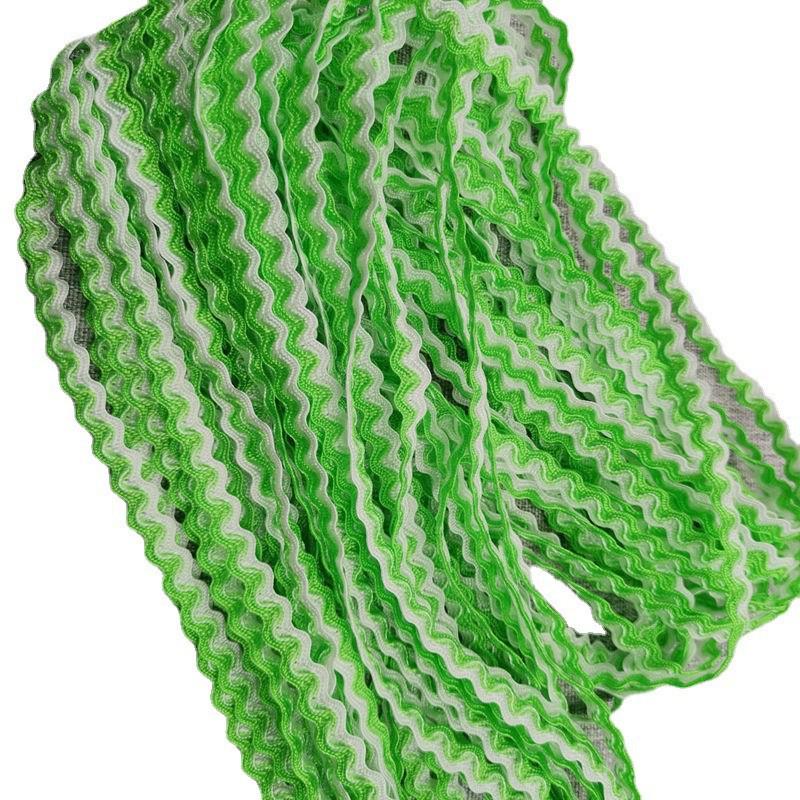 5mm S Şeklinde İki Renkli Dalga Desenli Kavisli Kemer DIY Giyim Aksesuarları için Denizci Dantel Şerit