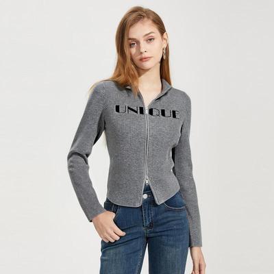 Tatu Damen Strickjacke mit Doppelreißverschluss