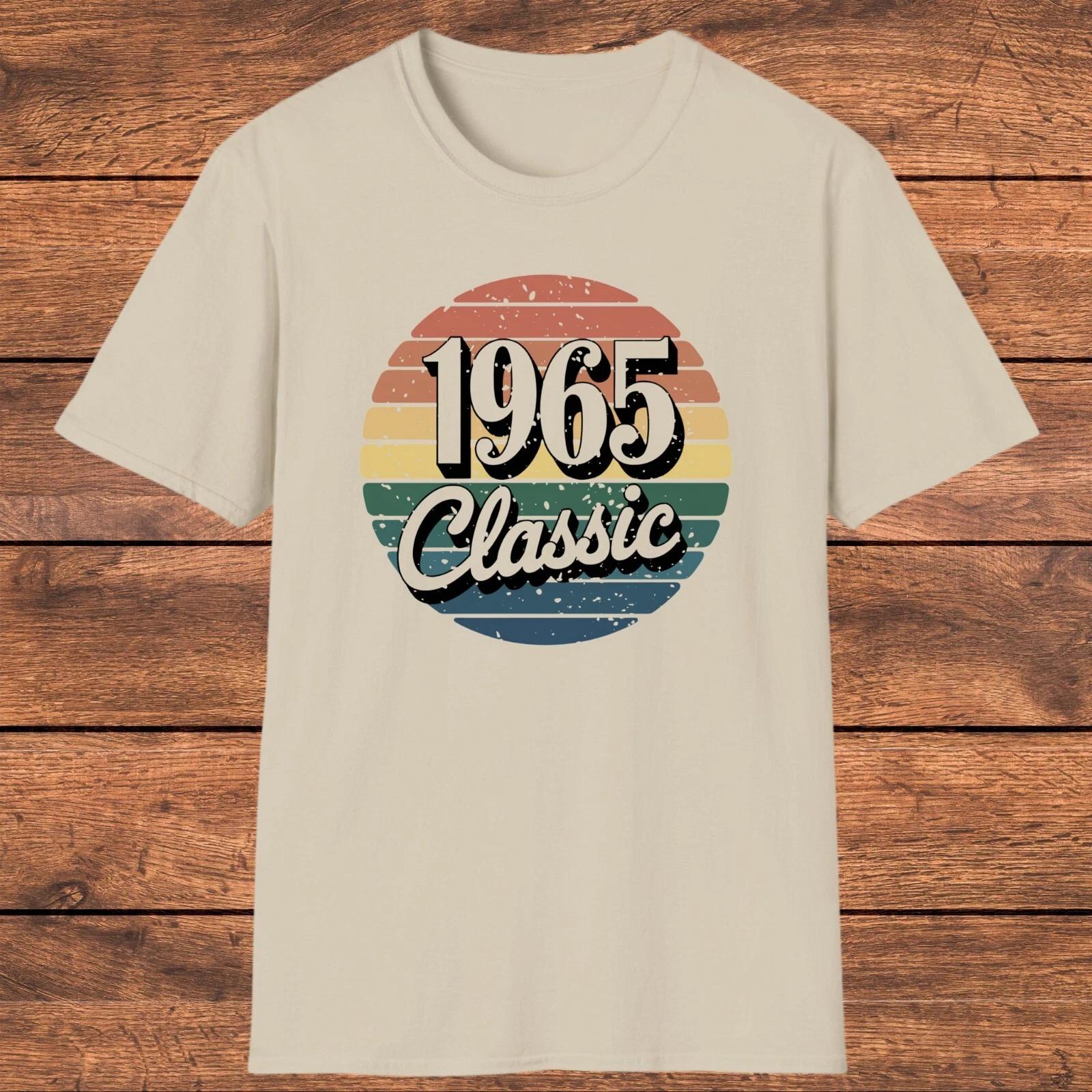 1965 Classic T- Shirt, Vintage 1965 Birthday Gift, Retro Birth Tee, Born in 1965 2XL