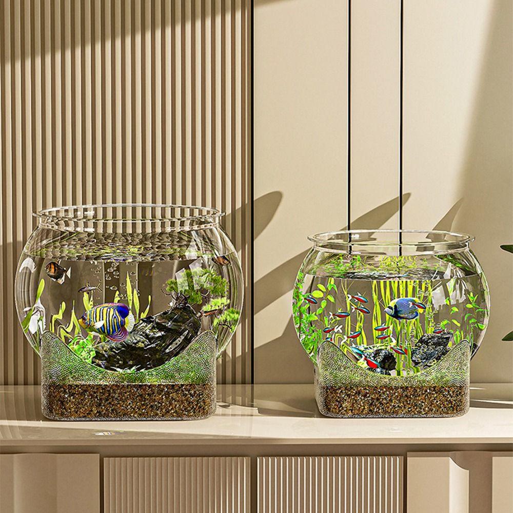 Zdejmowany Biurkowy Akwarium dla Ryb Ultra Przezroczysty Zbiornik do Oglądania Małe Biurkowe Akwarium Ozdoba na Stół