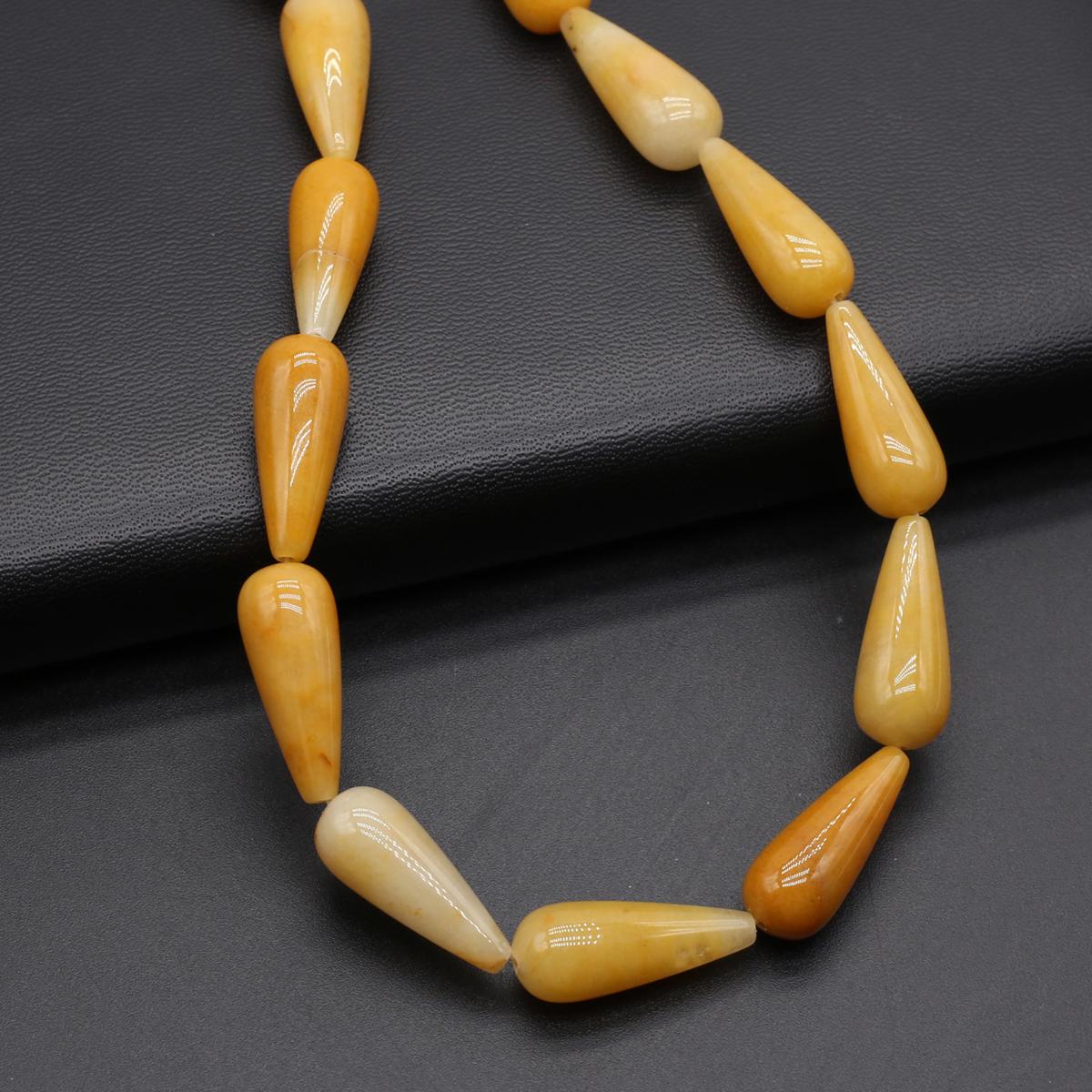 

Натуральный камень бусины с перегородкой зеленый авантюрин/агаты длинные каплевидные для изготовления ювелирных изделий DIY ожерелье браслет серьги аксессуар 10x24mm