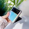 Für Samsung Galaxy Z Flip 4 Fall Transparent Falten Fall Mit Laser Jam Für Samsung Z Flip 3 5g Zflip4 stoßfest Harte Rückseitige Abdeckung