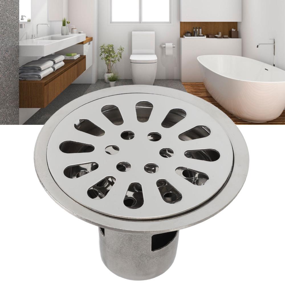 3.54 Inch Diameter Shower Drain 304 Stainless Steel Odor Resistant Drain Kit  Bathroom
