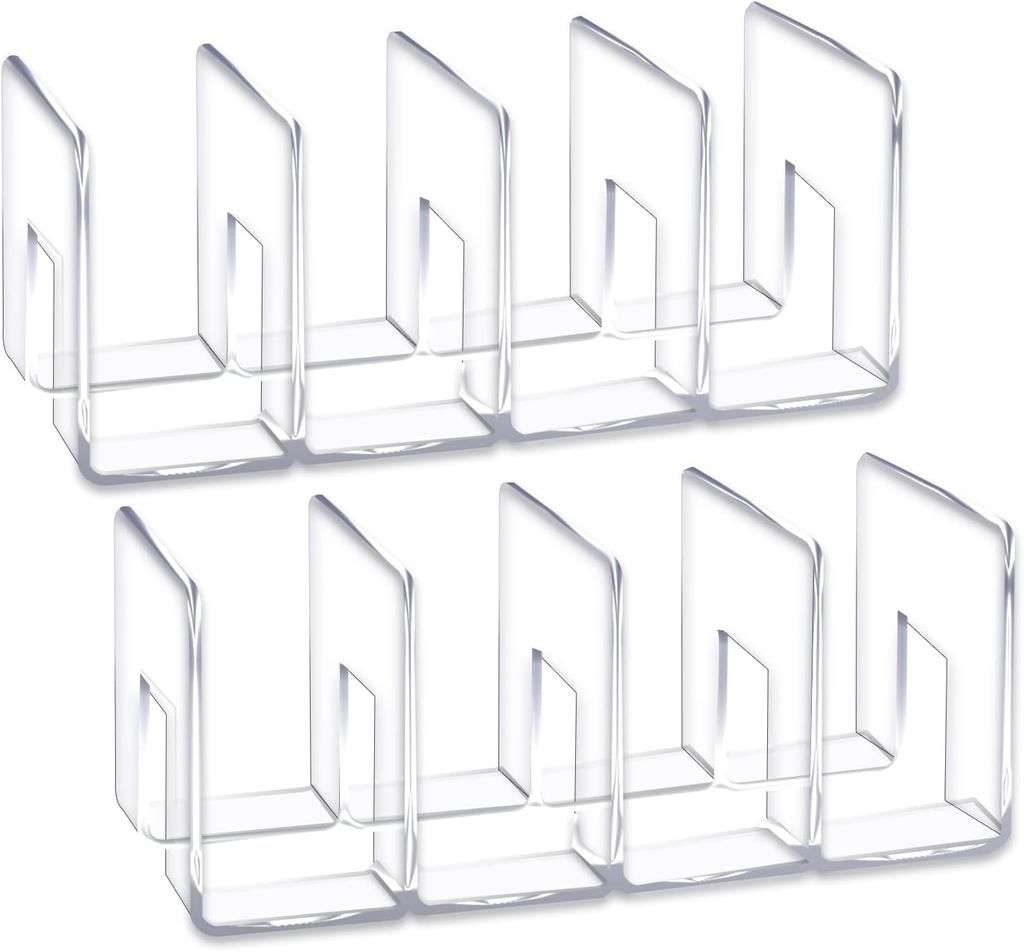 2pcs Clear Acrylic Desk File Sorter Purse/Handbag Organizer Clutch Divider Mesh Folder Office Supplies Stand Bookshelf