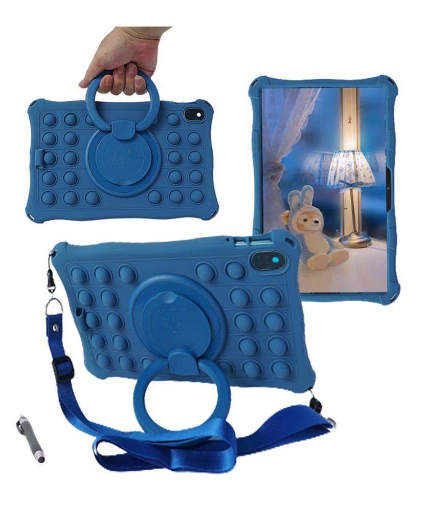360 Rotate Soft Silicone Kids Safe Case For Honor Pad 8 12inch Full Body Handle Kickstand Tablet Cover With Strap