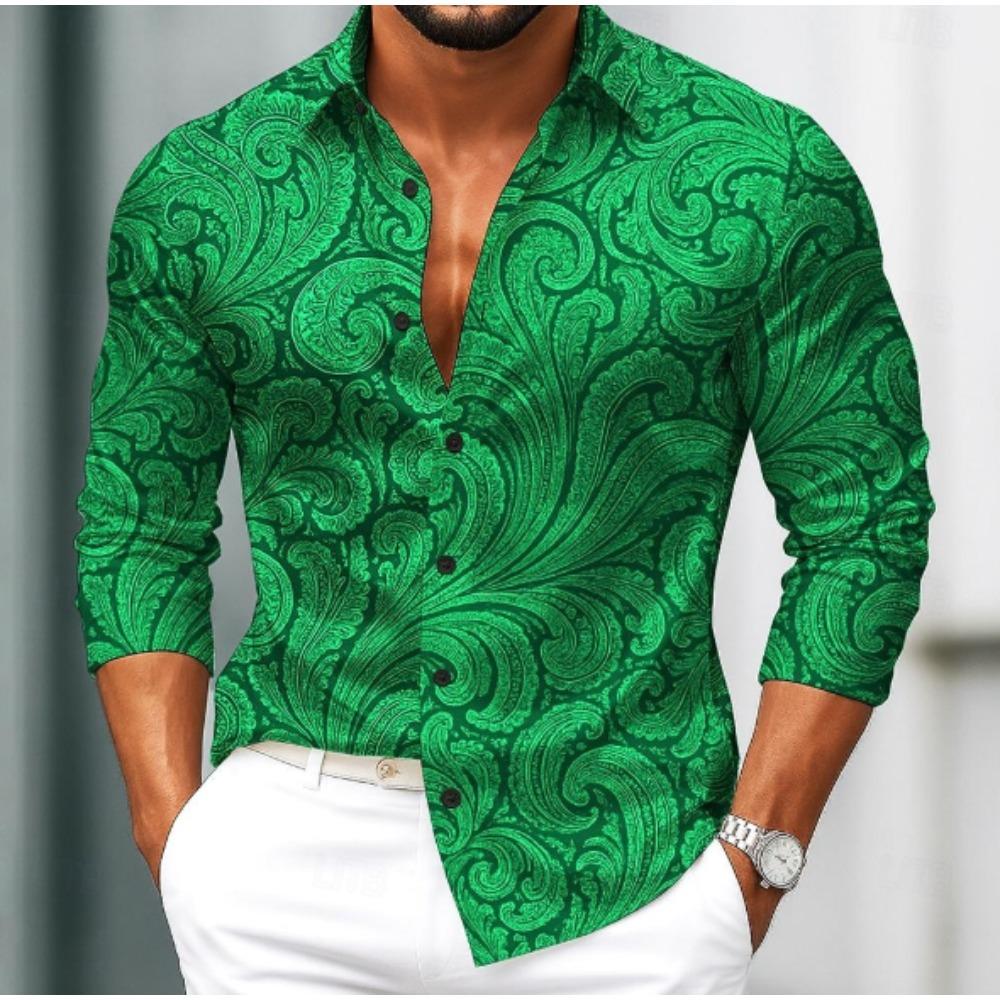 Cămăși cu imprimeu floral uzat pentru bărbați, cu mânecă lungă, Cardigan casual, Nasturi noi, Cămăși de modă pentru vacanță
