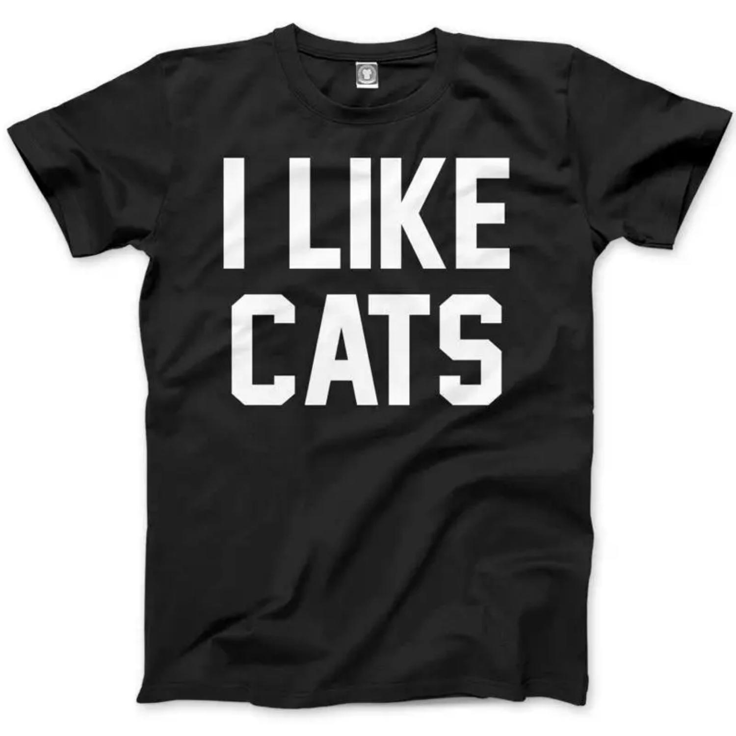 I Like Cats Cat Lover Lady Owner Funny Mens T Shirt S чёрный