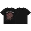 Foreign Trade Meichao Sp5der555555 Spider Web Printing Summer Loose Trend Men's and Women's Couples Short Sleeve T-Shirt Summer
