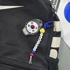2 Pieces) Korean Flag Whistle Woongwon Keyring Accessory Bag Hanger Group Cheering Tool Sports Day Athletic Meet Gift for Foreigners