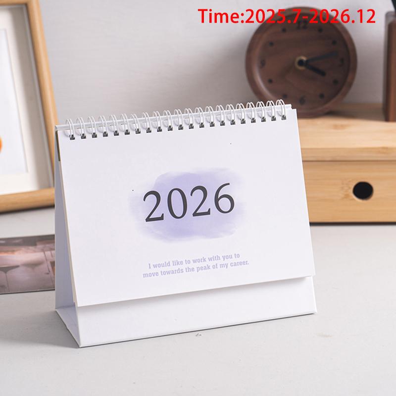 2026 English Version Calendar Gradient Desk Calendar Creative Coil Calendar Planner Desktop Decoration Office Stationery