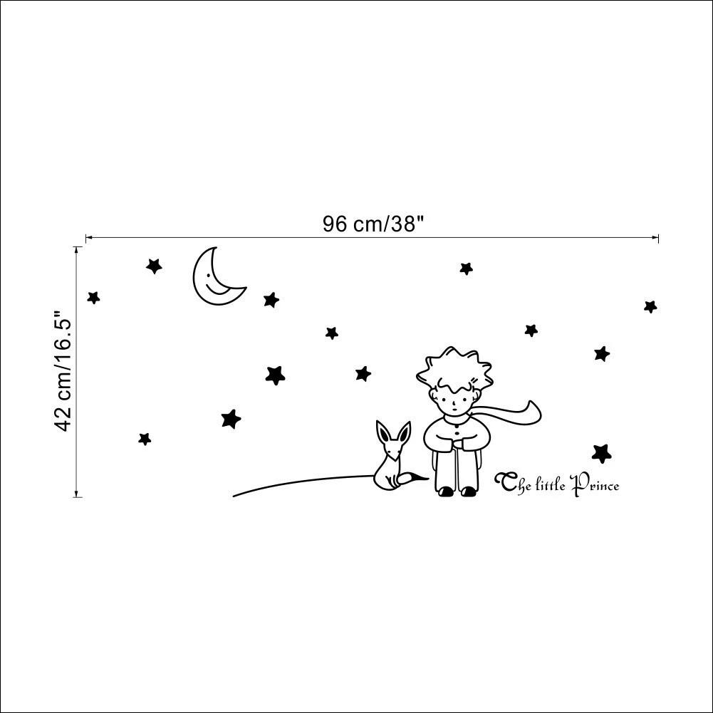 Removable Cartoon Wall Stickers for Kids Rooms (Stars & Moons)