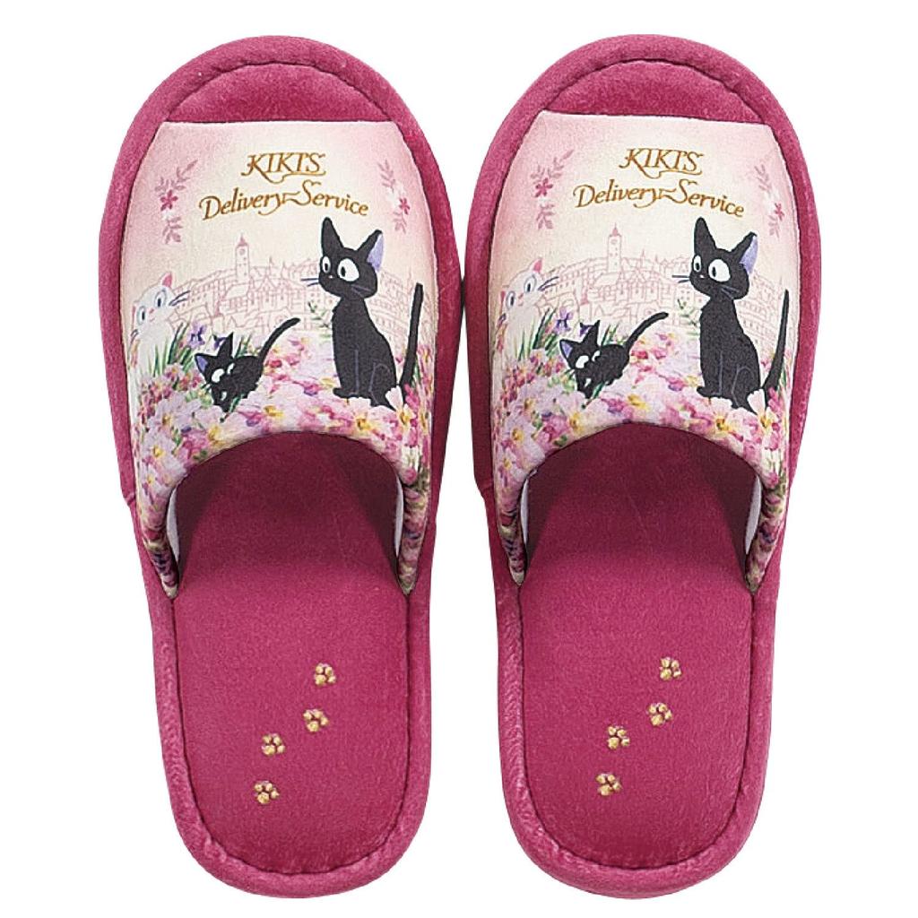 Senko Kiki's Delivery Service Toiletries Twilight Jiji Slippers, One Size Fits All, Pink, Character, Jiji, Cat, 64135